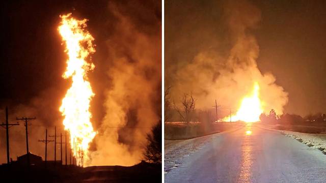 VIDEO Eksplodirao je plinovod u Oklahomi! Plamenovi su visoki 150 metara, pogledajte prizore