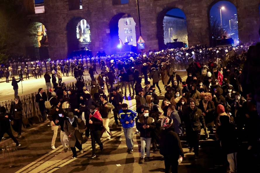Protest against the detention of Istanbul Mayor Ekrem Imamoglu, in Istanbul