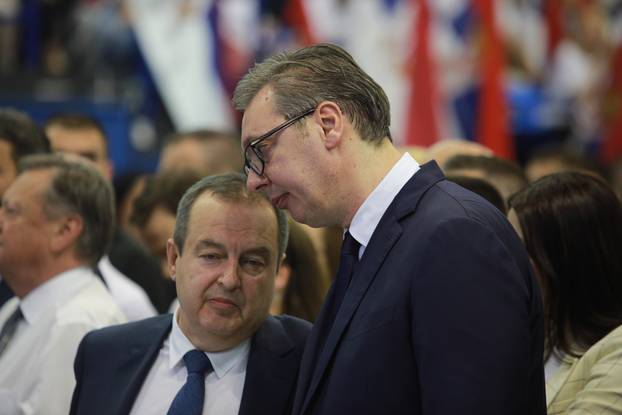 Beograd: Predizborni skup koalicije stranaka okupljenih oko SNS na izbornoj listi "Aleksandar Vu&ccaron;i&cacute; - Beograd sutra"