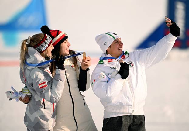 Snowboard - Women's Parallel Giant Slalom Victory Ceremony