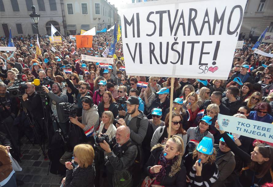 Škola na ulicama: Učitelji idu u prosvjed na Trg bana Jelačića