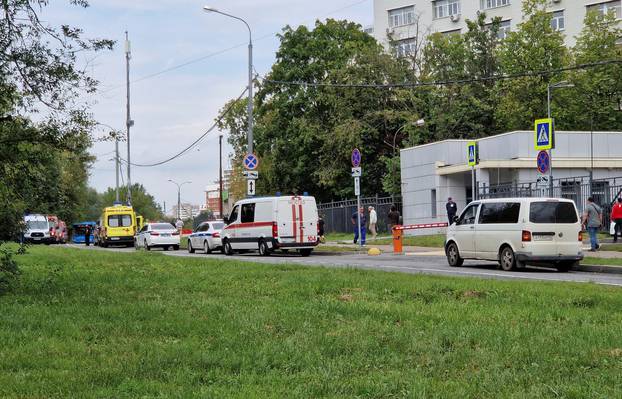 Aftermath of drone crash in Moscow