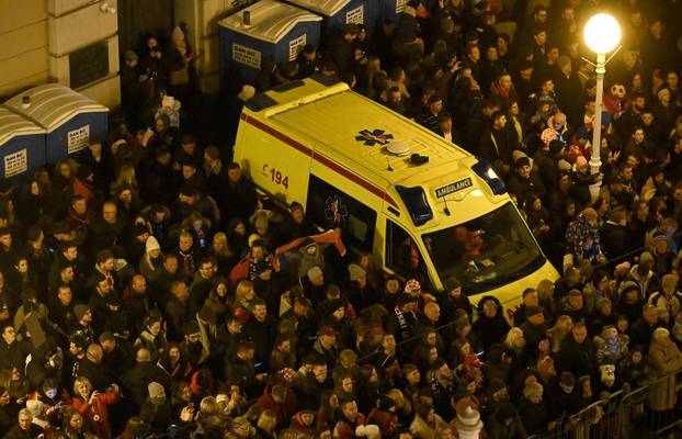 Zagreb: Doček brončanih rukometaša, pogled iz zraka 
