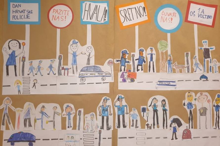 Ovo je preslatko! Policajci s Trešnjevke objavili čestitku od prvašića za Dan policije