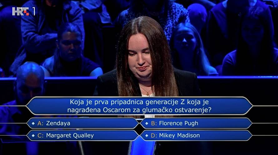 Josipa u 'Milijunašu' ispala na pitanju o gen Z glumici. Znate li vi kako glasi točan odgovor?