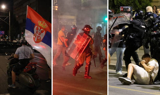FOTO Noćni kaos diljem Srbije: Tučnjava građana i Vučićevih pristaša, ozlijeđeni i policajci