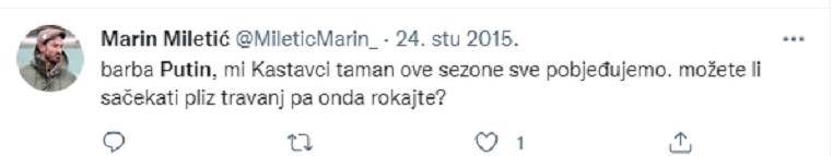 Mostov Miletić koji bi 'čistio' Hrvatsku ovako je pisao 2015.: 'Rokaj barba Putin, samo rokaj'
