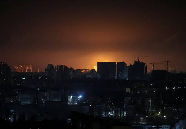 Russian missile and drone strike in Kyiv