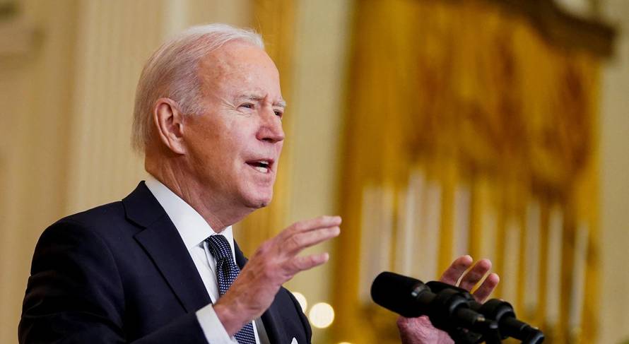 U.S. President Biden speaks about situation in Russia and Ukraine, in Washington