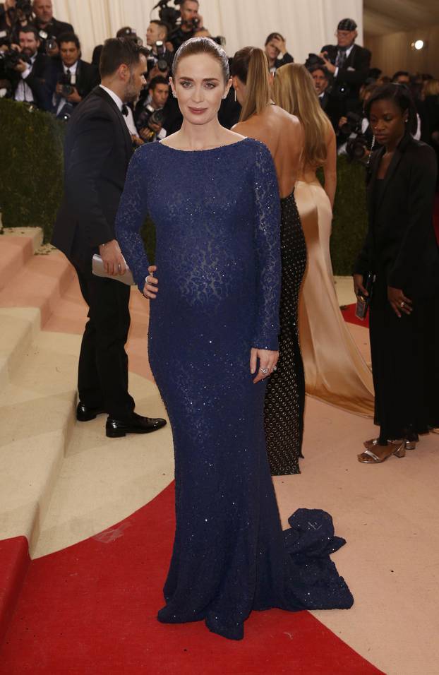 Actress Emily Blunt arrives at the Met Gala in New York