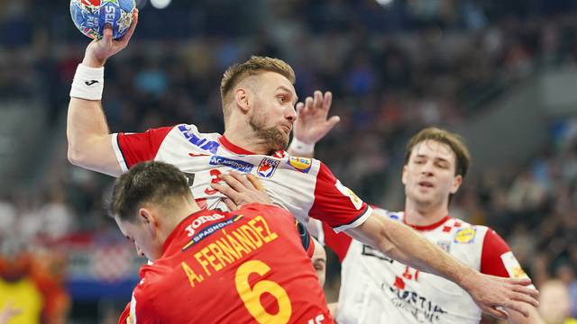 Mannheim:  Utakmica 1. kola skupine B na Europskom prvenstvu rukometaša Hrvatska - Španjolska
