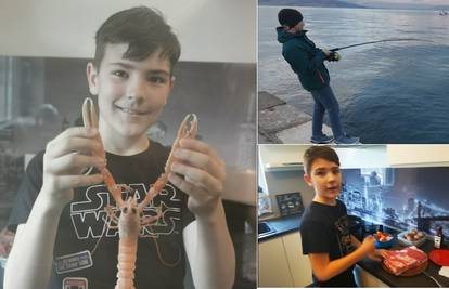 Luka (10) sve sam ulovi i skuha: Obitelj uživa u mojim delicijama