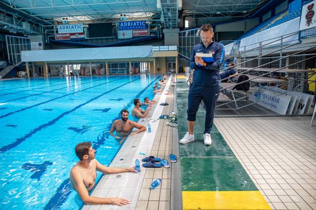 Trening hrvatske vaterpolo reprezentacije u Dubrovniku