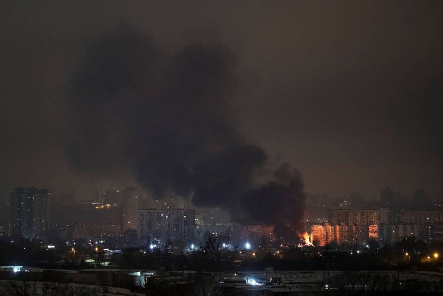Russian missile and drone strike in Kyiv