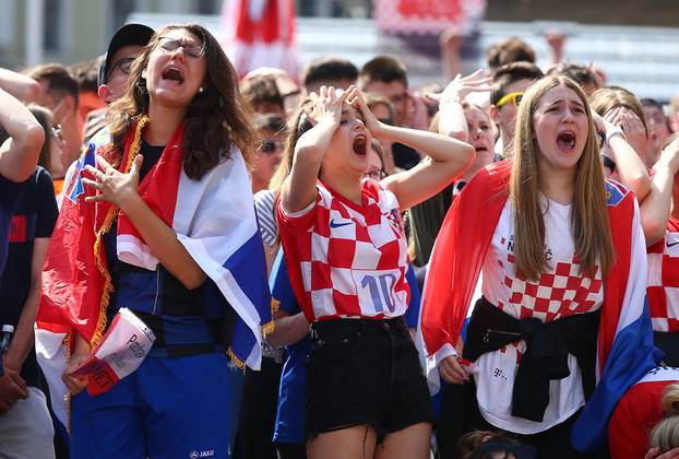 Euro 2020 - Fans in Croatia watch the Euro 2020 Group D match England v Croatia