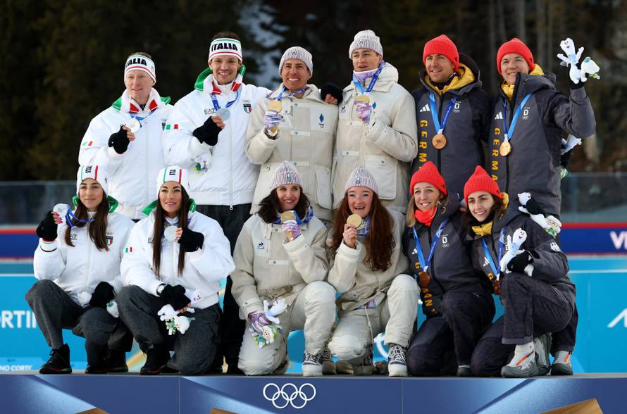 Biathlon - Mixed Relay Victory Ceremony