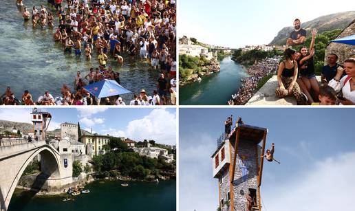 FOTO U Mostaru održano finale Red Bull Cliff Divinga:  Spektakl je pratilo više od 10 tisuća ljudi