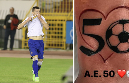 Nova tetovaža najveće zvijezde Hajduka: Broj 50 mu je u srcu