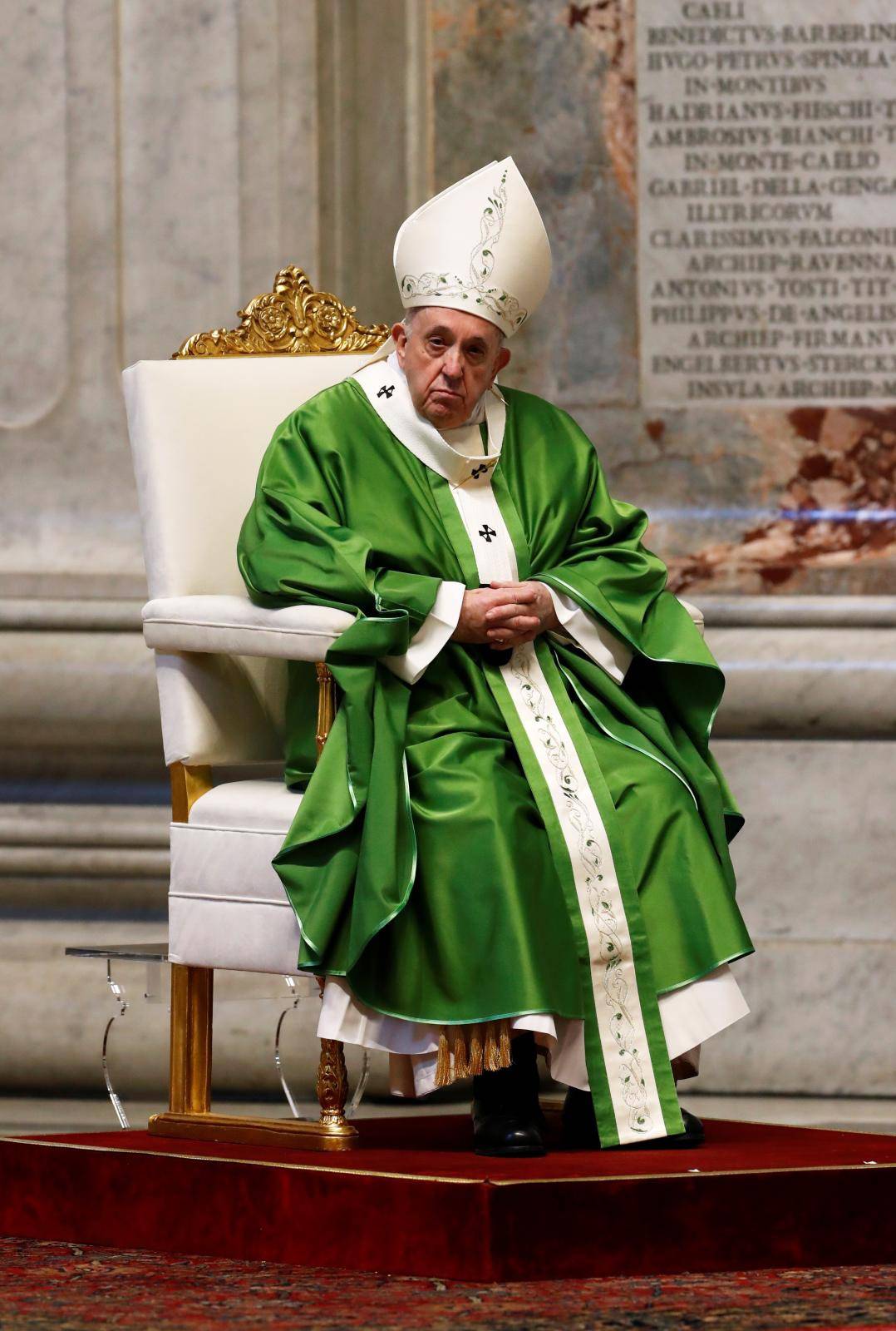 Pope celebrates a Mass marking the Roman Catholic Church's World Day of the Poor