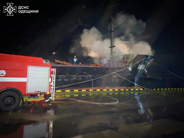 Aftermath of a Russian missile and drone attack in Odesa region