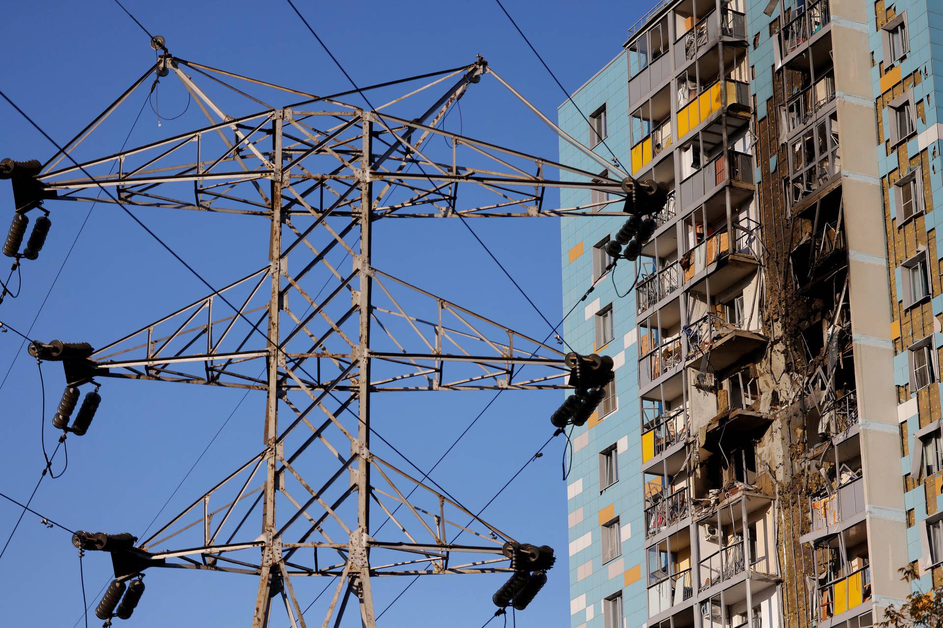 Aftermath of drone attack in Moscow region