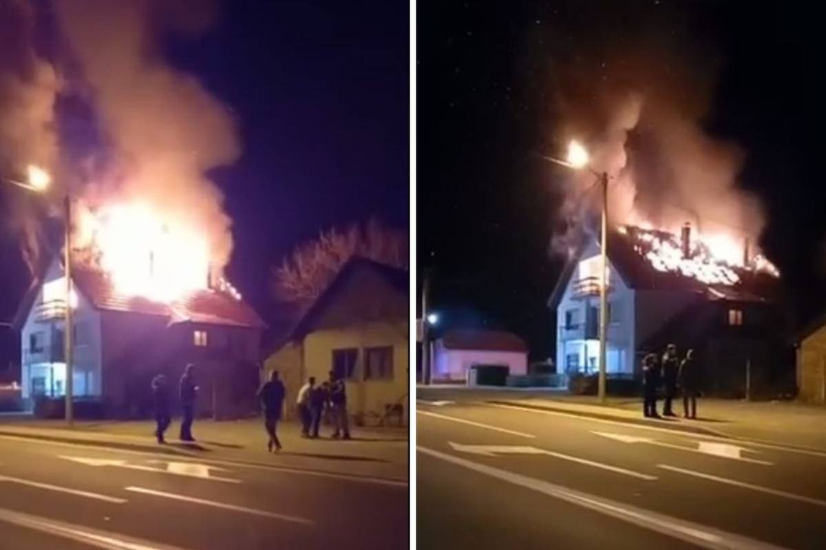 Veliki požar u Severinu: Vatra progutala krov obiteljske kuće