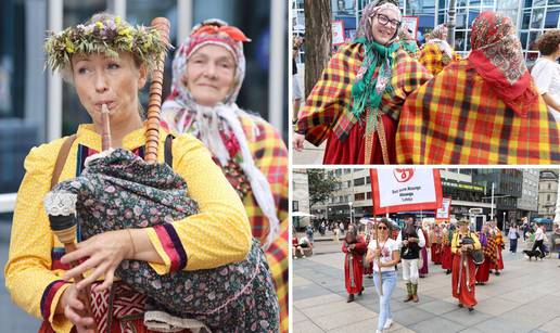 FOTO Folklorna šetnica u centru Zagreba oduševila je prolaznike