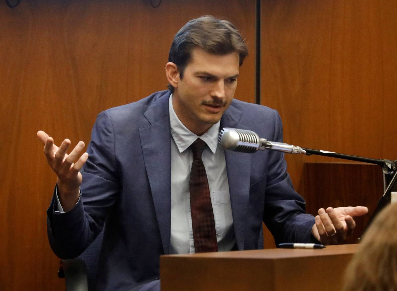 Actor Ashton Kutcher testifies at the murder trial of accused Serial killer Michael Thomas Gargiulo in Los Angeles