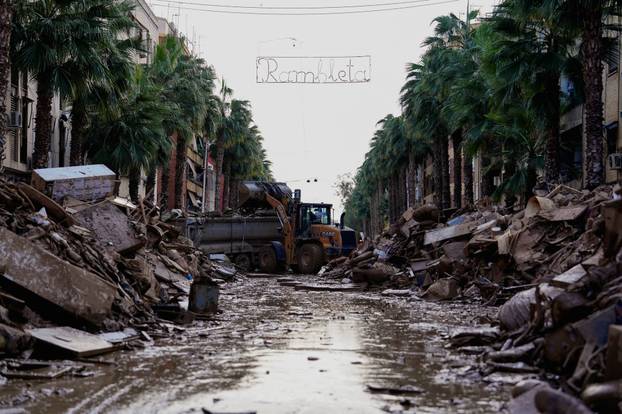 Aftermath of the flooding caused by heavy rains in Catarroja, Valencia