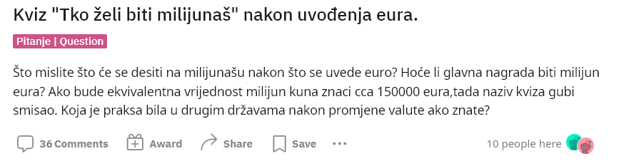 Što će biti s 'Milijunašem' nakon uvođenja eura? Javili se s HRT-a