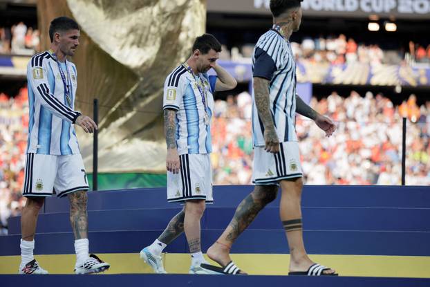 U.S. President Trump attends the FIFA World Cup 2026 Final between Spain and Argentina at New York New Jersey Stadium