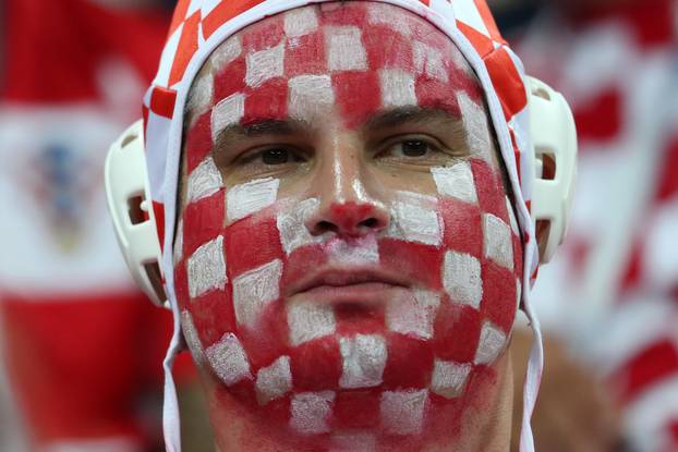 Moskva: Navijači na tribinama prate polufinalni susret SP-a Hrvatska - Engleska