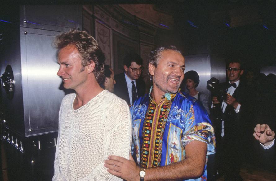 Gianni Versace with Sting at Versace's party Â©