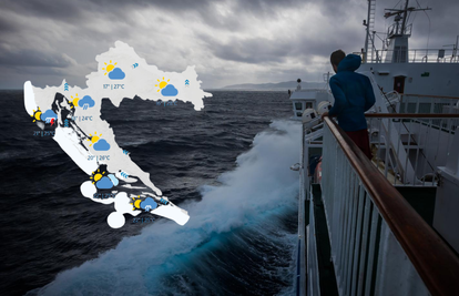 Temperature u petak i do 30°C! Zbog jakog vjetra za skoro cijeli Jadran narančasti meteoalarm