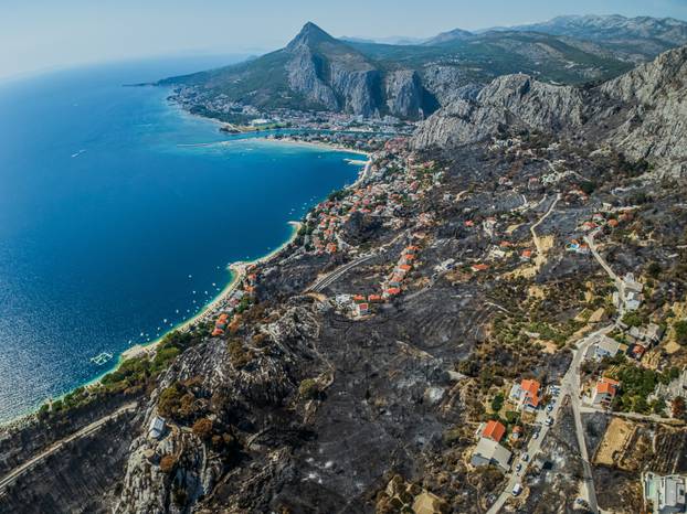 Omiš Borak:  Posljedice požara u mjestu Borak iznad Omiša