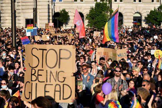 Protest against latest anti-LGBTQ law in Budapest