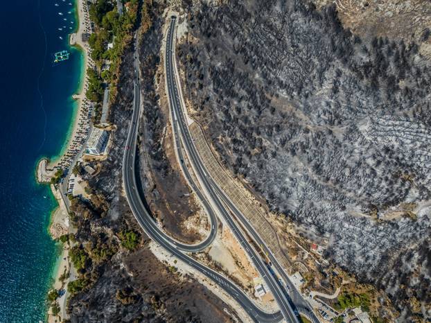 Omiš Borak:  Posljedice požara u mjestu Borak iznad Omiša