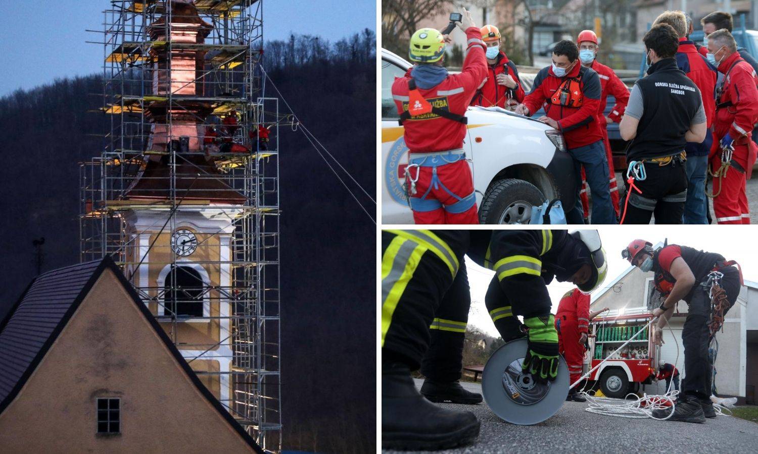 Akcija kraj Samobora: Radnik je 'zapeo' na tornju, spašavali su ga HGSS-ovci i vatrogasci...