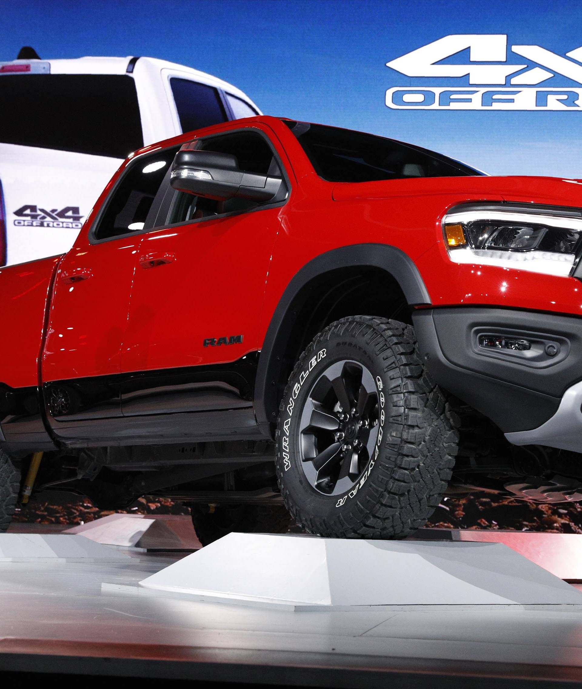 2019 Ram 1500 Rebel pickup truck is displayed at the North American International Auto Show in Detroit