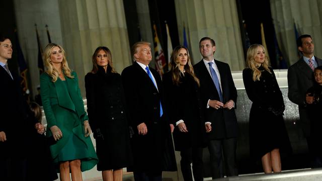 Trump and his family take part in a Make America Great Again welcome concert in Washington