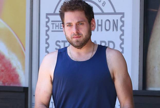 *EXCLUSIVE* Slimmed down Jonah Hill stops for a smoothie in Los Angeles