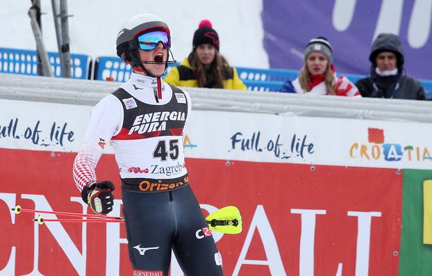 Zagreb:  Hrvatski skijaši u prvoj vožnji muškog slaloma Snow Queen Trophy 2019.