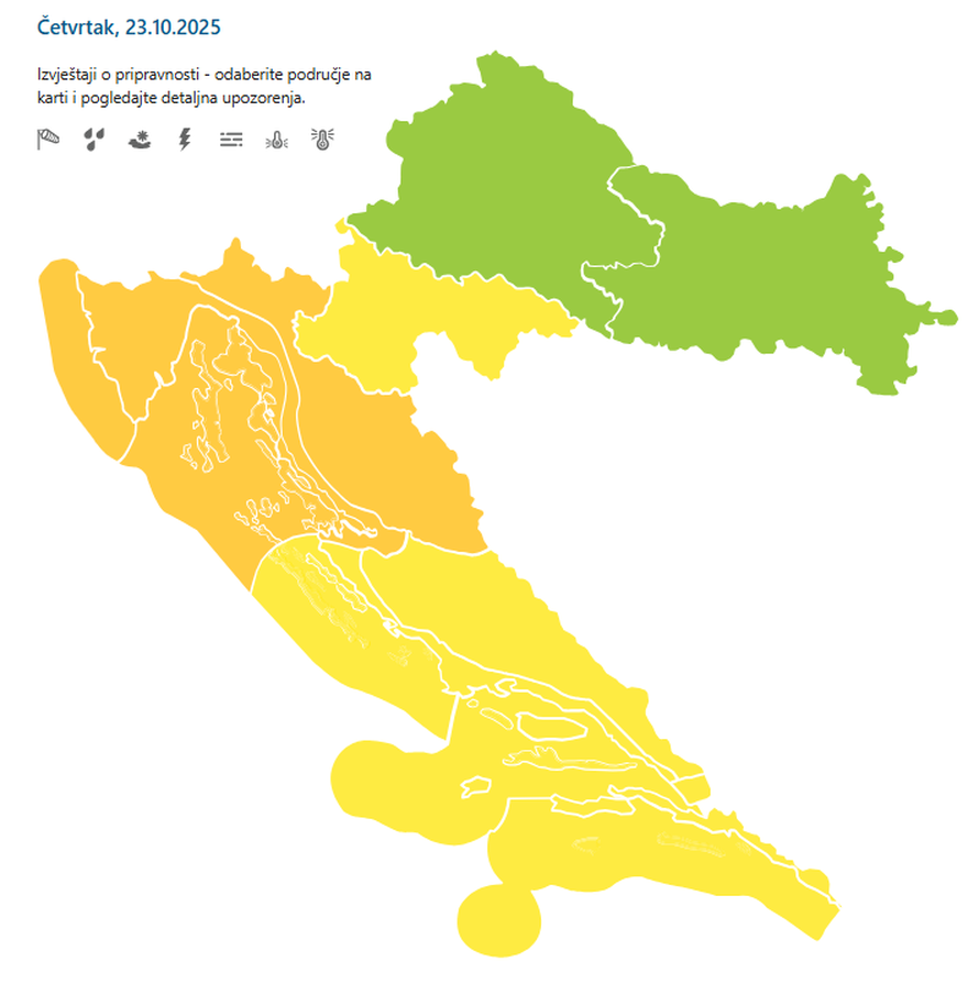 Hrvatska na udaru nevremena: Upalili narančasti alarm, prijete olujni vjetar i bujične poplave!