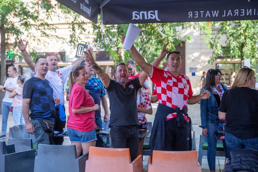 Osijek: Atmosfera u gradu uoči utakmice Hrvatska -Turska 