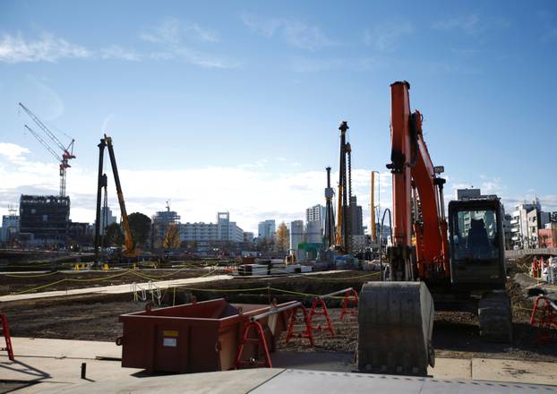 A site for the new Olympic Stadium for the 2020 Summer Olympic Games is pictured after its groundbreaking ceremony in Tokyo