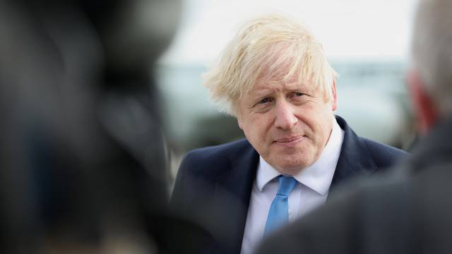 British Prime Minister Boris Johnson visits Royal Air Force Station Waddington