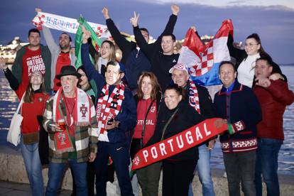 FOTO Navijačka ludnica! Hrvati i Portugalci zajedno na Rivi...