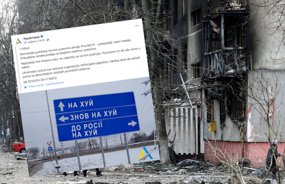 Fotka ukrajinskog prometnog znaka 'Odj**ite Rusi' je lažna