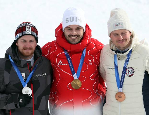 Alpine Skiing - Men's Slalom Victory Ceremony