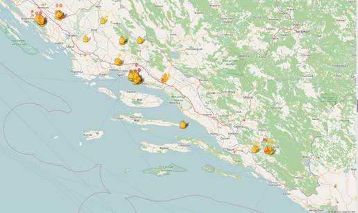 Interaktivna karta: Evo gdje se sve vatrogasci bore s požarima